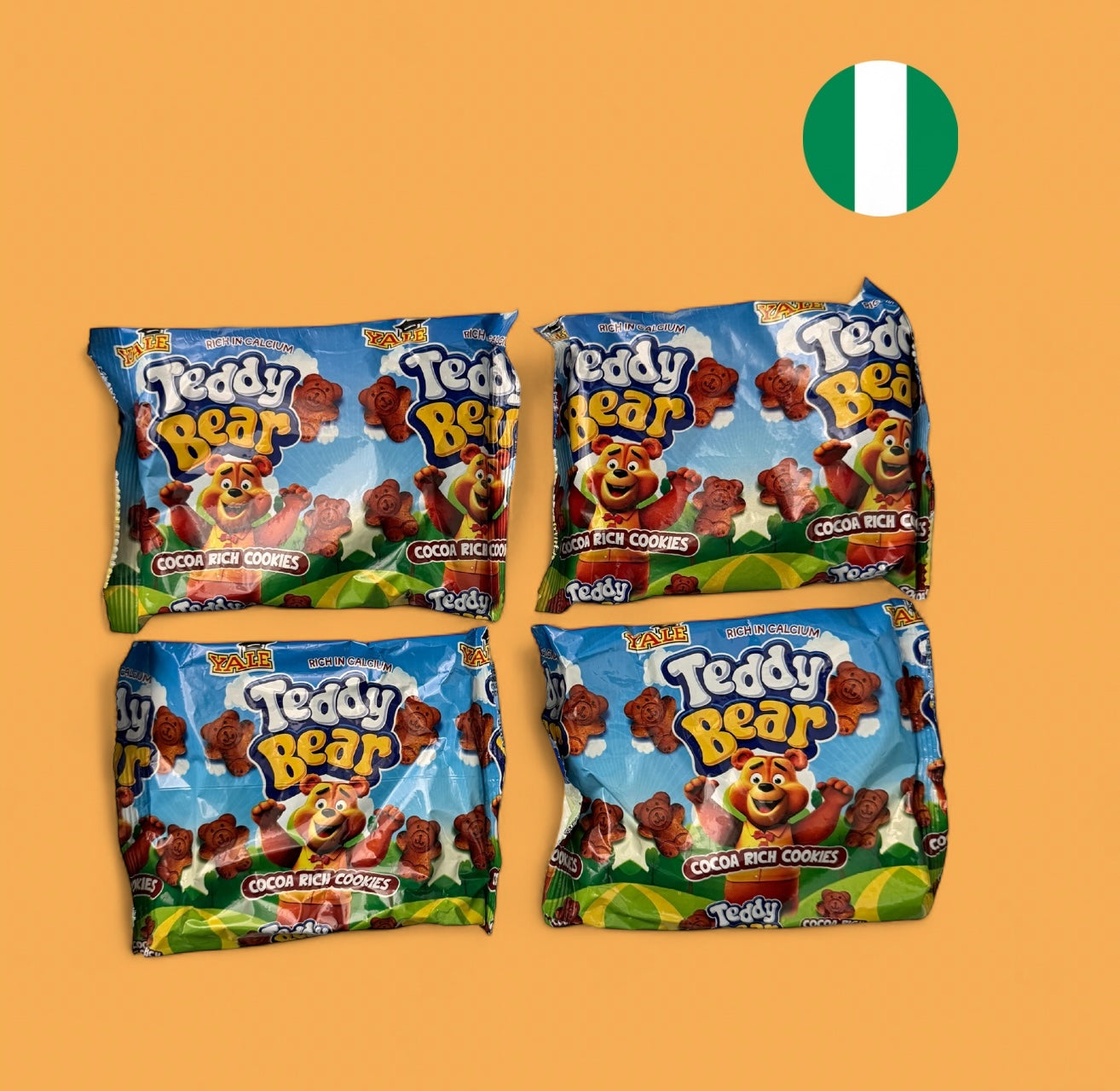 4x Yale Teddy Bear Cookies 28g - Nigerian Biscuits